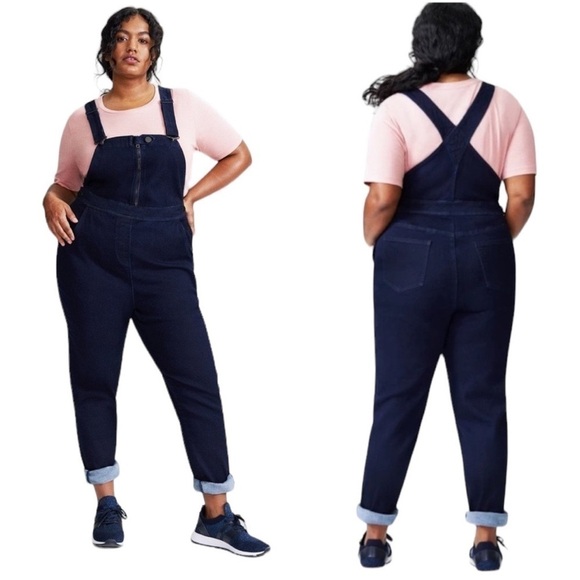 Universal Standard Olivia Denim Overalls In Dark Indigo Size XS / US Large - Picture 15 of 15